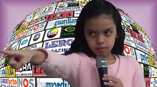 Alina Santos, de ocho años de edad, afirma que puede curar a los enfermos y exorcizar los demonios de las almas perdidas