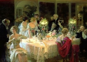 Jules-Alexandre Grün (1868-1934): “Sobremesa”. Observador minucioso, hábil y exquisito en la acentuación del ambiente y de los gestos. Elegancia en las personas y en las cosas.