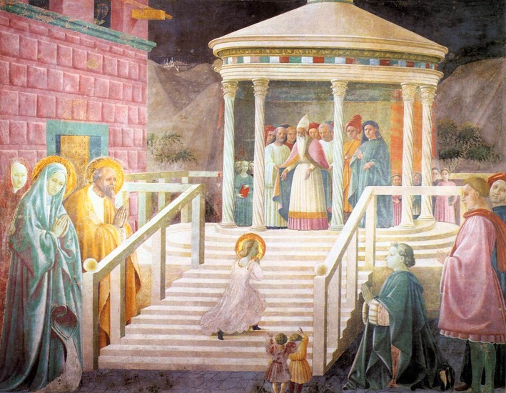 "Presentación de María en el Templo", 1435, Catedral de Prato.