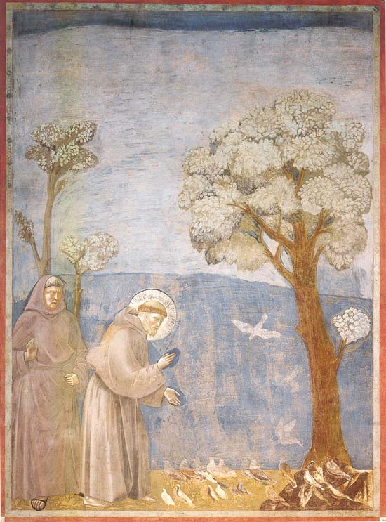 La predicación de las aves (1197-1199), Giotto.