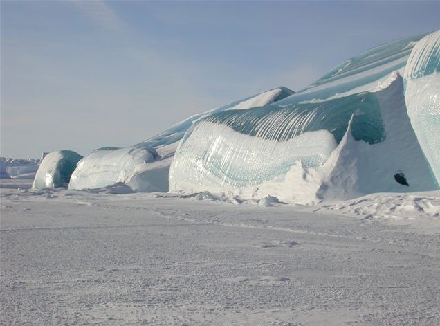 Las olas congeladas en la Antártida
