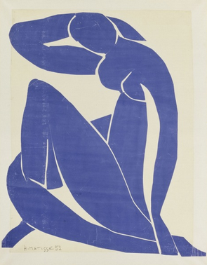 Desnudo azul (II), 1952.  Colección Centre Pompidou, MNAM-CCI, dist. RMN-Grand Palais.