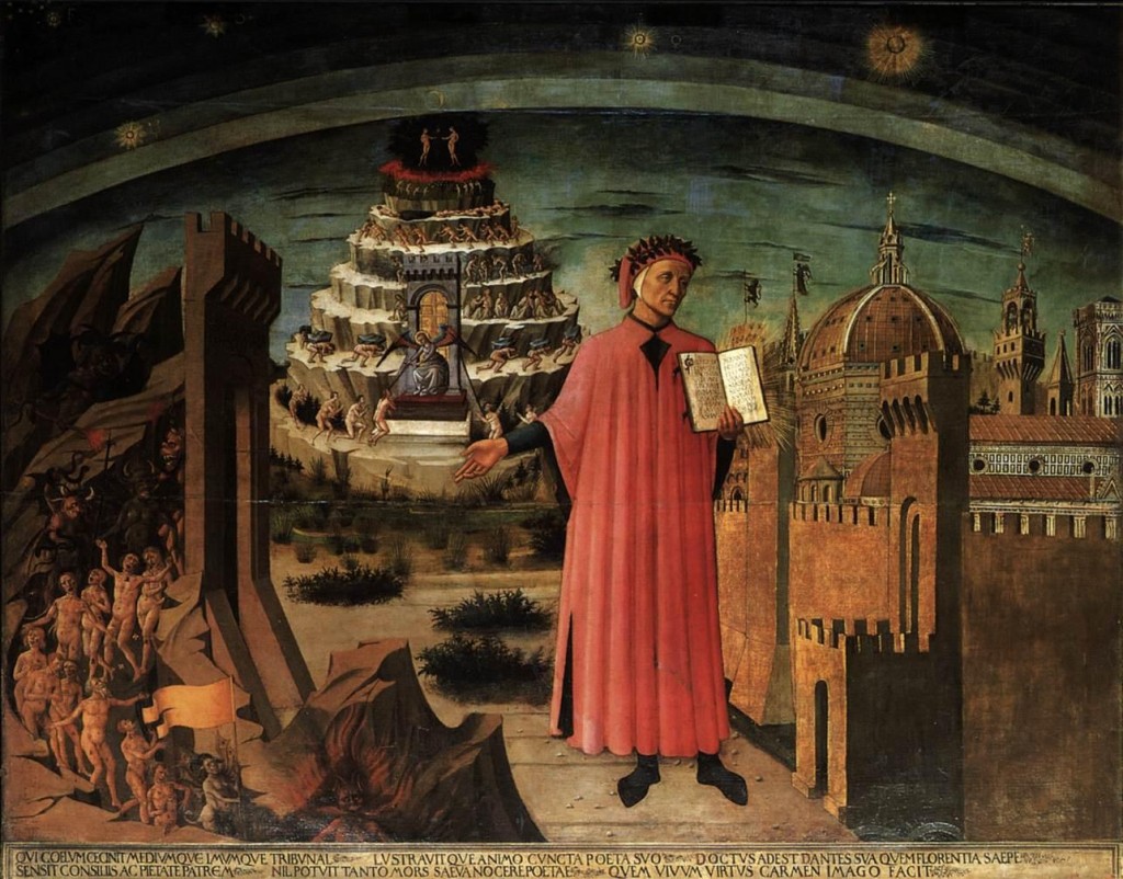 Dante-Alighieri-leyendo-su-poema.-Domenico-di-Michelino-1465