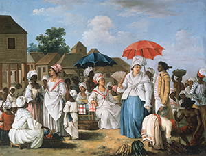 Mercado de ropa, Agostino Brunias, Santo Domingo, 1775. 